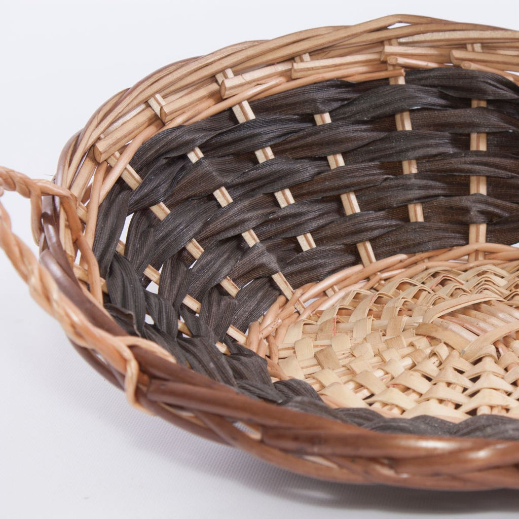 Cesto vaglio da confezionamento in vimini marrone, Ø36H15 cm (kit da 5)