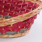Cesto espositore ovale in vimini, 40x30H16 cm (kit da 5)
