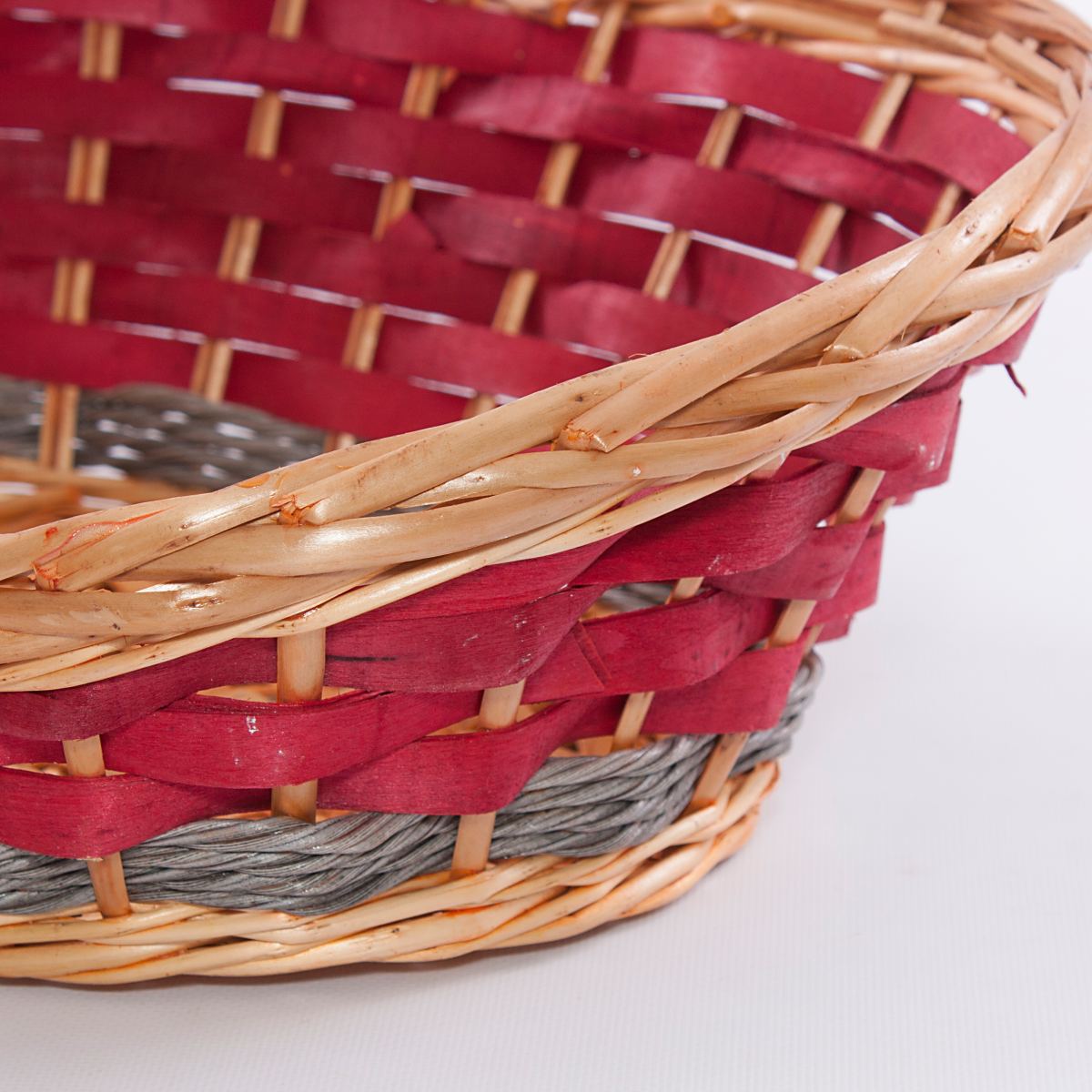 Cesto espositore ovale in vimini, 40x30H16 cm (kit da 5)