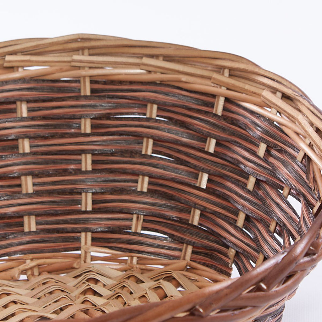 Cesto espositore ovale in vimini, 40x30H16 cm (kit da 5)