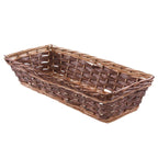 Cesto rettangolare allungato in vimini, 53x25H12 cm (kit da 5)