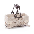 Cesto a rete in metallo con fodera, 13x7x6 cm (kit da 5)