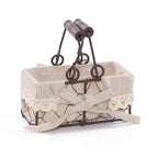 Cesto a rete in metallo con fodera, 13x7x6 cm (kit da 5)