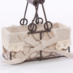 Cesto a rete in metallo con fodera, 13x7x6 cm (kit da 5)