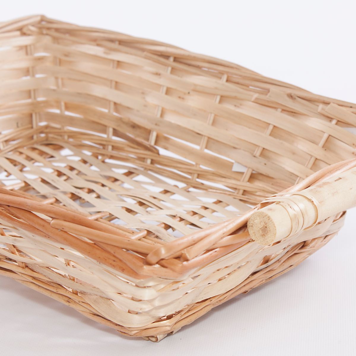 Cesto da confezionamento rettangolare in vimini naturale, 40x27H9 cm (kit da 10)
