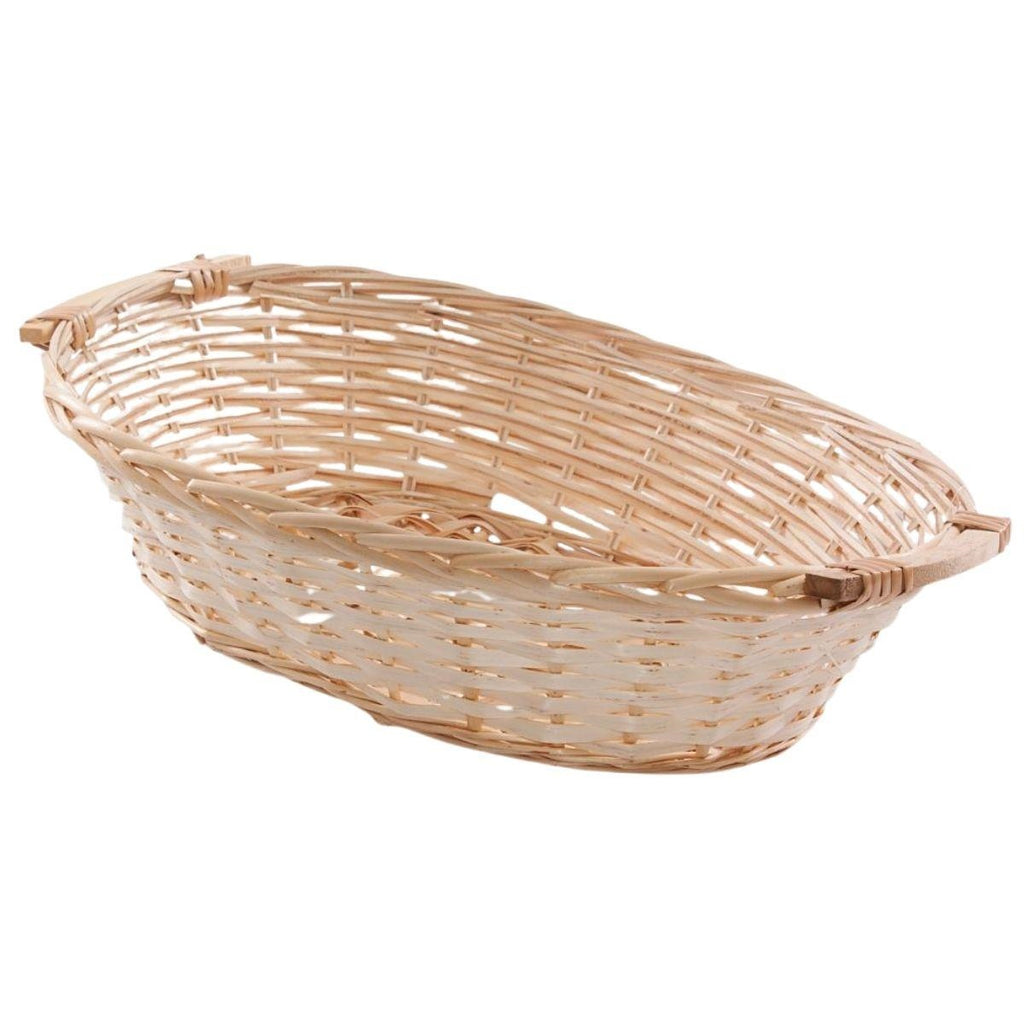 Cesto ovale in vimini naturale chiaro, 49x37x12 cm (kit da 5)