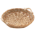 Piatto in vimini bianco con decorazione, Ø34H5 cm (kit da 10)
