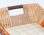 Cesto rettangolare in vimini con manici, 53x27H9 cm (kit da 3)