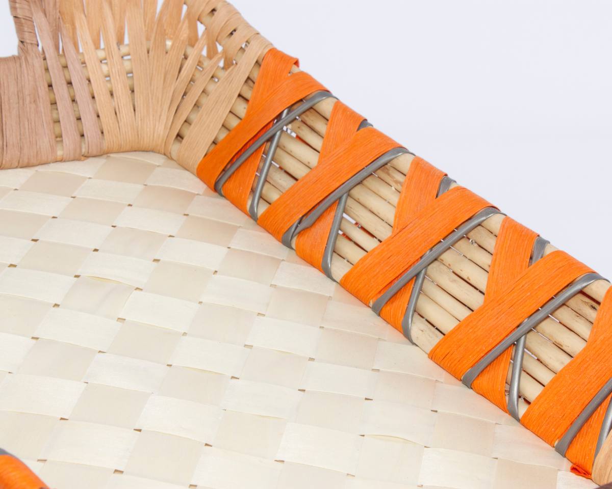 Cesto rettangolare in vimini con manici, 53x27H9 cm (kit da 3)