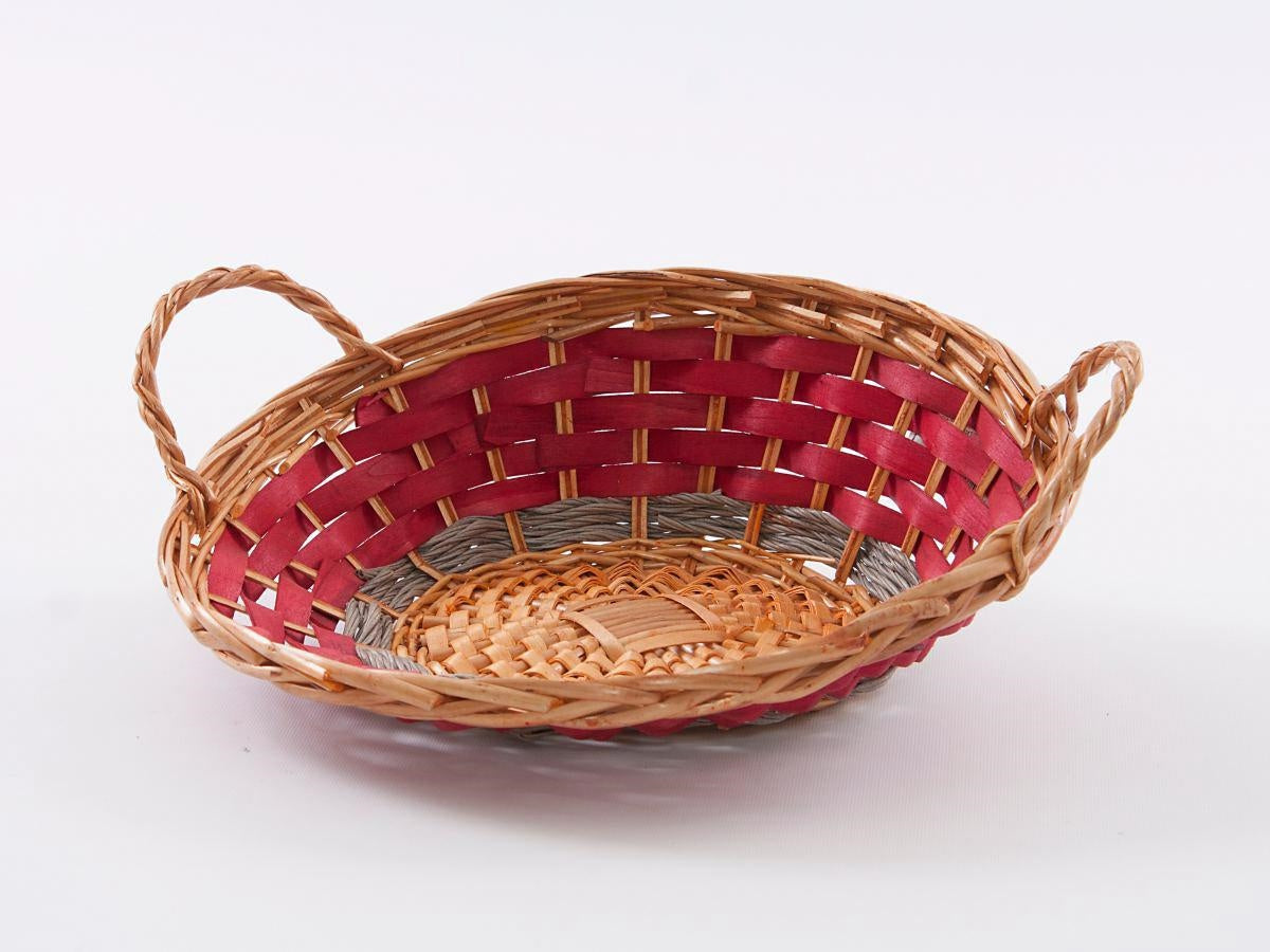 Cesto vaglio vimini pioppo 2m.rosso, 47x45x15 cm