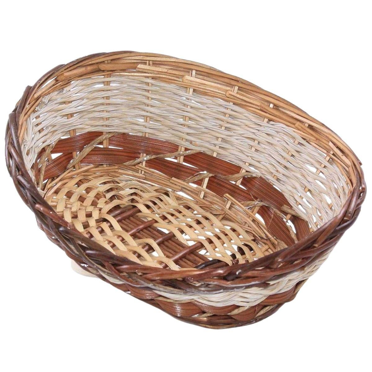 Cesto in vimini marrone, 40x34xH9/16 cm (kit da 5)