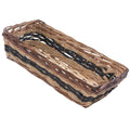 Cesto rettangolare in vimini, 39x19H10 cm (kit da 5)