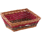 Cesto in vimini bicolore, 35x25H16 cm (kit da 5)
