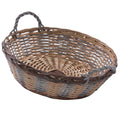 Cesto rotondo in vimini con manici, Ø46H14 cm (kit da 3)