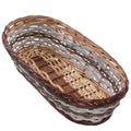 Cesto ovale in vimini marrone, 51x26H13 cm (kit da 5)