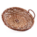 Cesto vaglio in vimini marrone, Ø40x38x13 cm