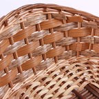 Cesto ovale sagomato in vimini marrone, 44x40H13/19 cm (kit da 3)