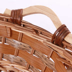 Cesto ovale sagomato in vimini marrone, 44x40H13/19 cm (kit da 3)