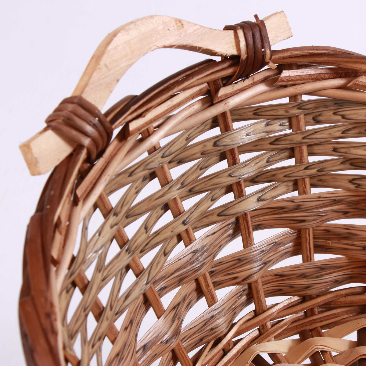 Cesto ovale svasato in vimini marrone, 45x32H11/6 cm (kit da 5)