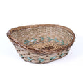 Cesto vimini ecorattan verde, 54x43x12/20 cm