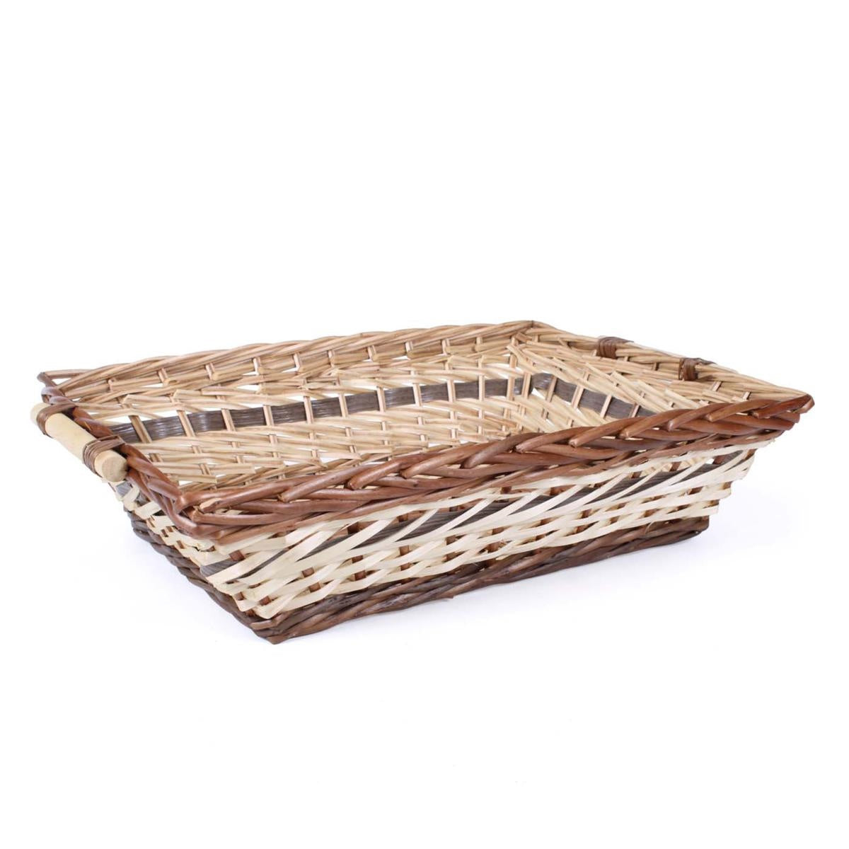 Cesto vimini/pioppo rettangolare Nat/marr, 61/57x44x14 cm