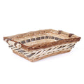 Cesto vimini/pioppo rettangolare Nat/marr, 44/40x29x10 cm