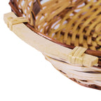 Cesto ovale in vimini e pioppo naturale e marrone, 72/68x44x13 cm (kit da 3)