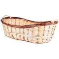 Cesto vimini/pioppo ovale nat/marr, 85/80x45x18/25 cm