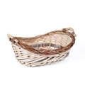 Cesto vimini/pioppo ovale nat/marr, 40/36x26x11/16 cm