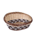 Cesto vimini ecorattan ovale nat/marr, 45x38x12/22 cm
