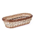 Cesto vimini/pioppo ovale nat/marr, 49/ 45x25x11 cm