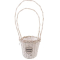Cesto sposi in vimini bianco, set di 2, Ø25H58 cm (kit da 3)