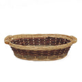Cesto ovale in vimini ecorattan marrone, 54/49x39x12 cm (kit da 5)