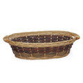 Cesto ovale vimini ecorattan marrone, 50/46x36x13 cm