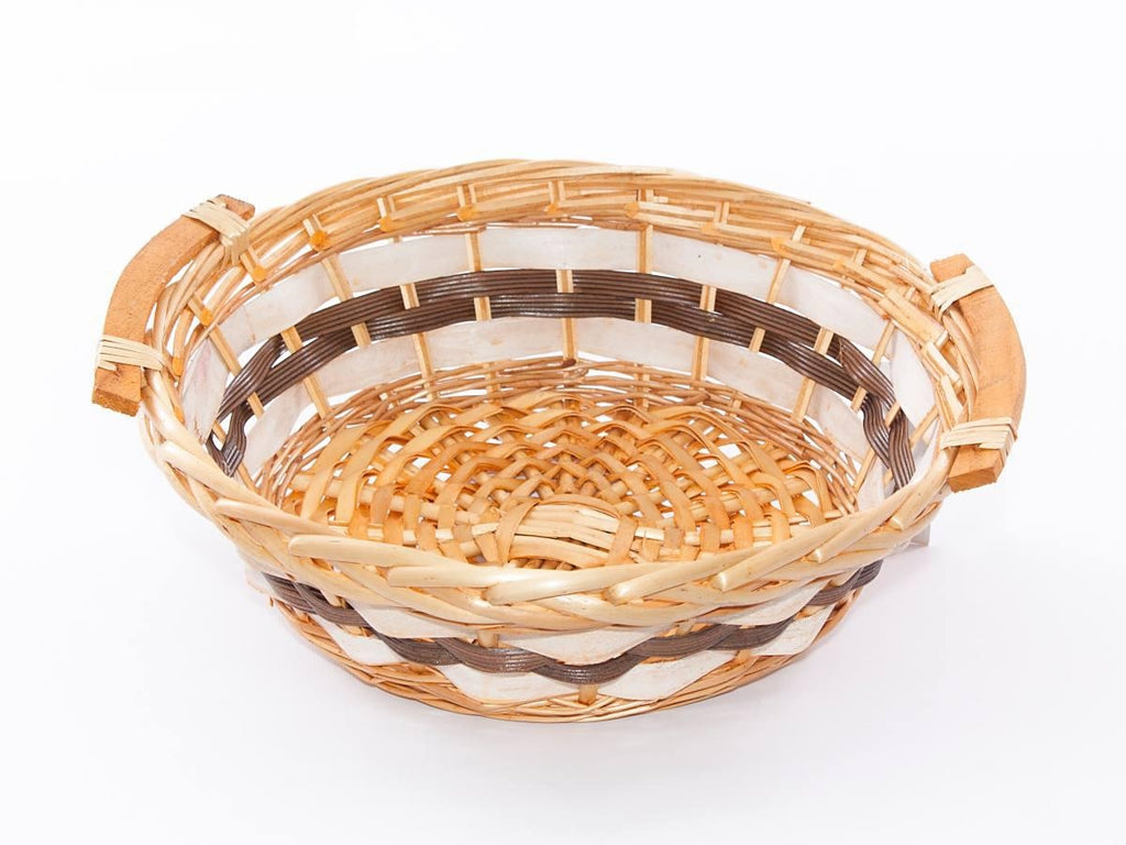 Cesto rotondo in vimini, Ø42H12 cm (kit da 3)