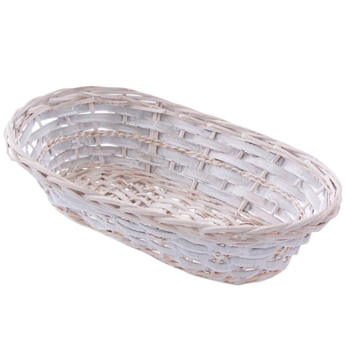 Cesto ovale in vimini, 47x28H12 cm (kit da 5)
