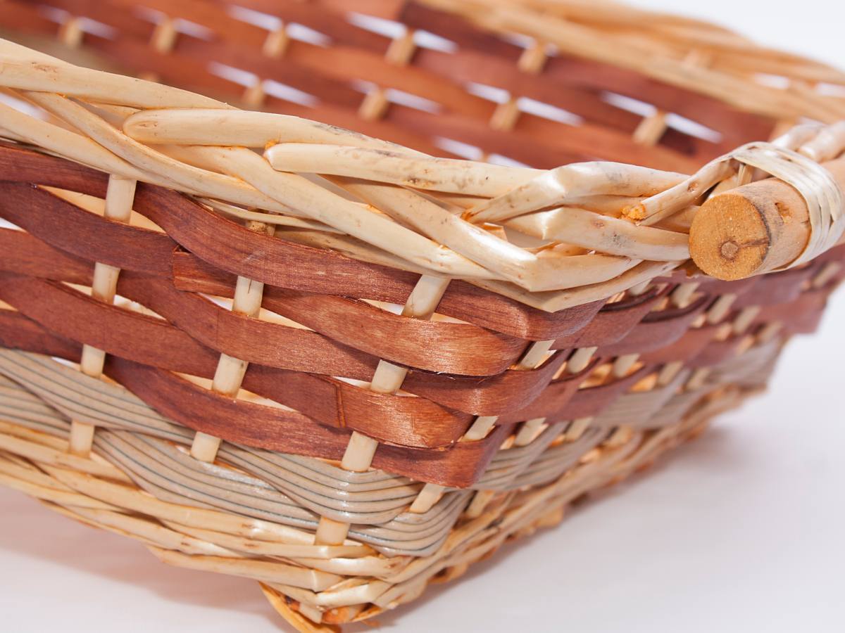 Cesto da confezione rettangolare in vimini, 55x38x13 cm (kit da 3)