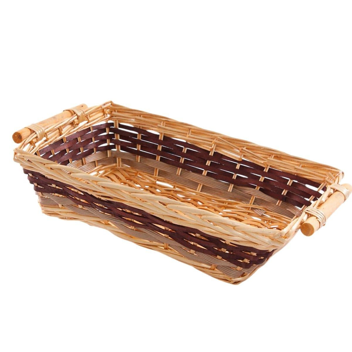 Cesto rettangolare in vimini, 48x34H12 cm (kit da 5)