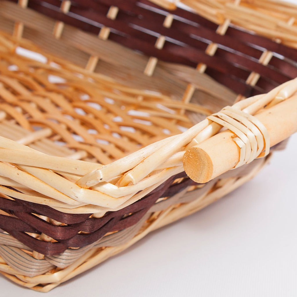 Cesto rettangolare in vimini, 48x34H12 cm (kit da 5)