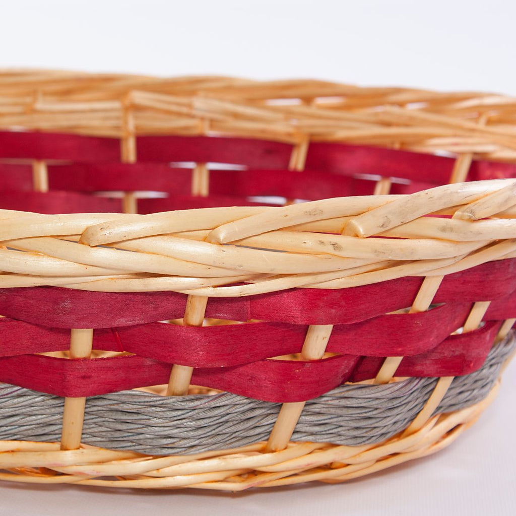 Cesto ovale in vimini, 52x40x13 cm (kit da 3)