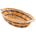 Cesto ovale in vimini naturale, 52x40x13 cm (kit da 3)