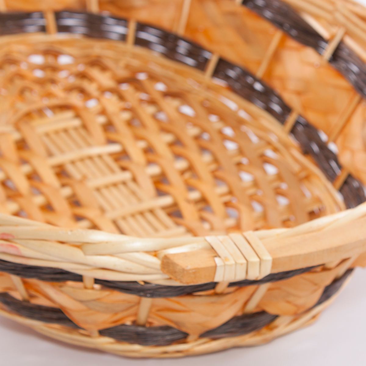 Cesto ovale in vimini naturale, 52x40x13 cm (kit da 3)