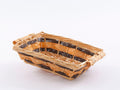 Cesto rettangolare in vimini naturale, 39x27x10 cm (kit da 5)