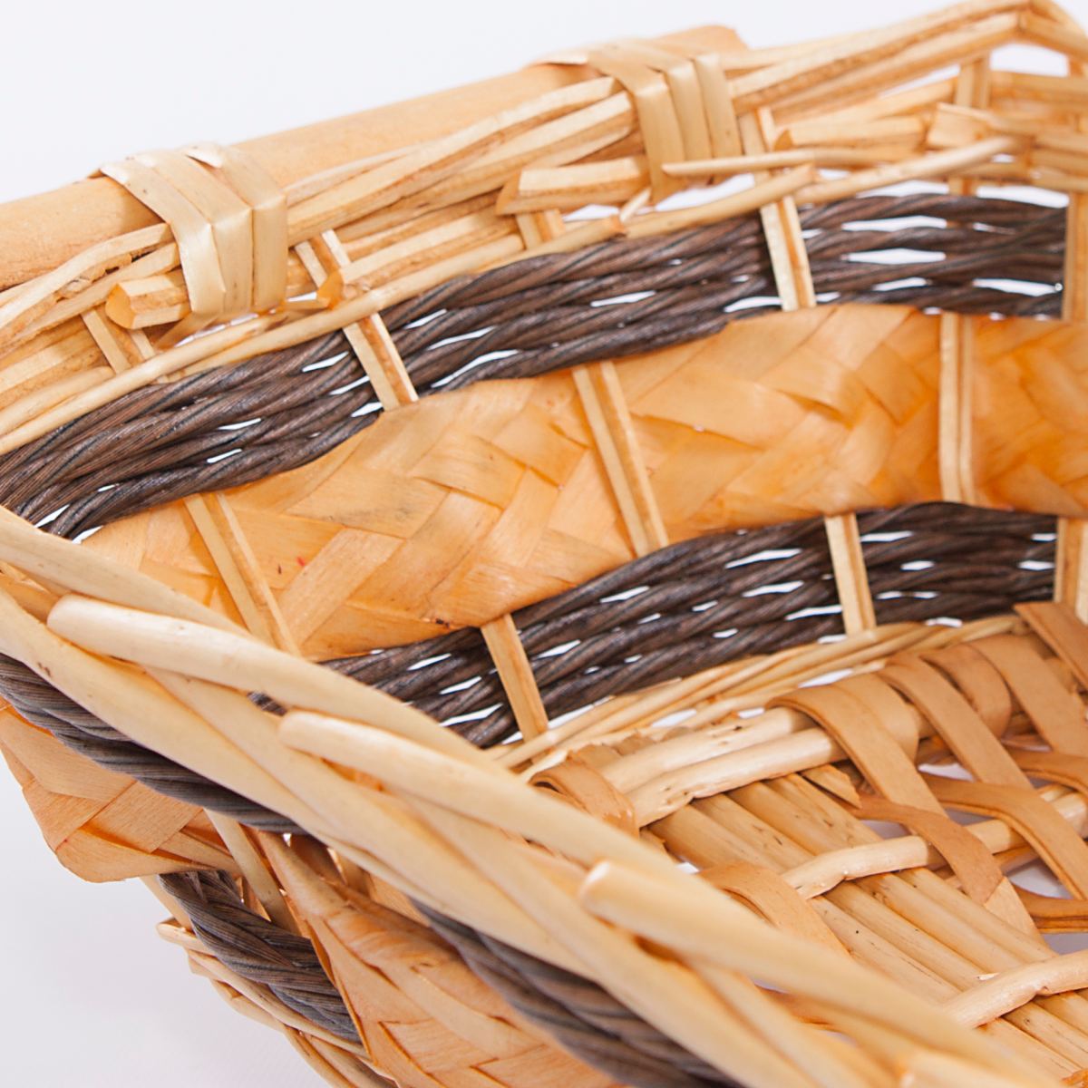 Cesto rettangolare in vimini naturale, 39x27x10 cm (kit da 5)