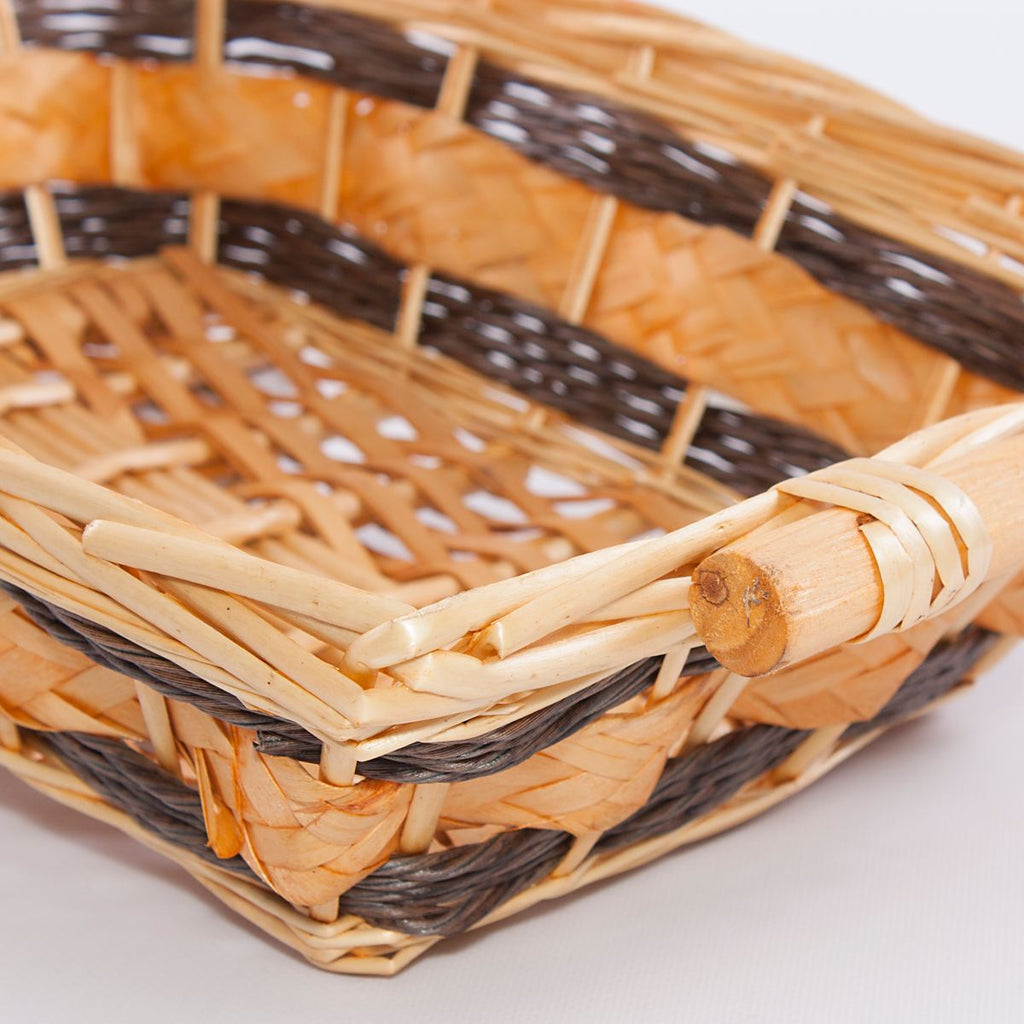 Cesto rettangolare in vimini naturale, 39x27x10 cm (kit da 5)