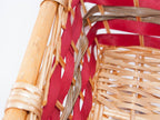 Cesto rettangolare in vimini con manici in legno, 55x38H13 cm (kit da 3)