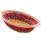 Cesto ovale in vimini per confezioni natalizie, 49x36x12 cm (kit da 5)