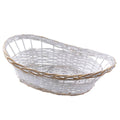 Cesto ovale svasato in vimini, 51x36x17 cm (kit da 3)