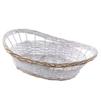 Cesto ovale svasato in vimini, 51x36x17 cm (kit da 3)