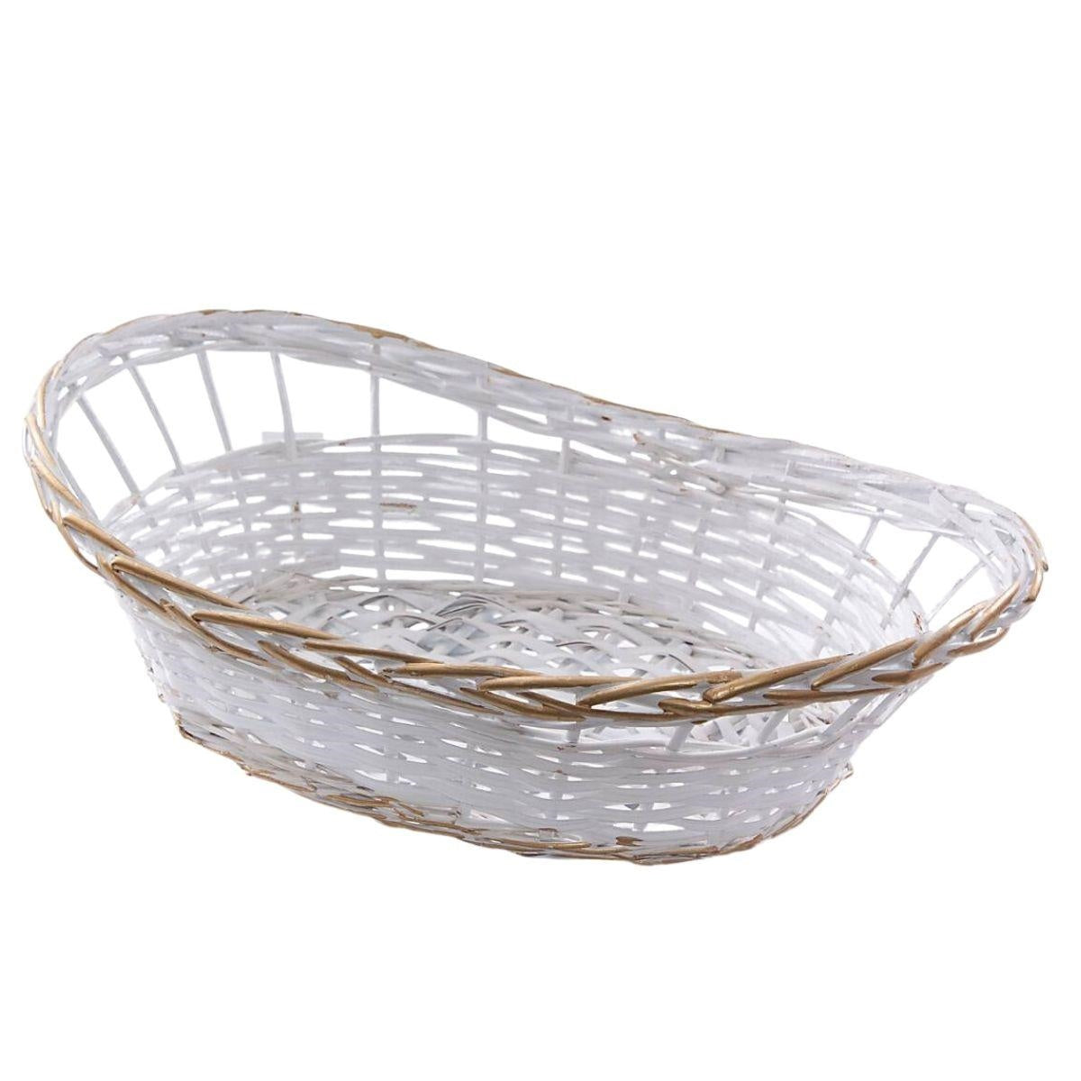 Cesto ovale svasato in vimini, 51x36x17 cm (kit da 3)